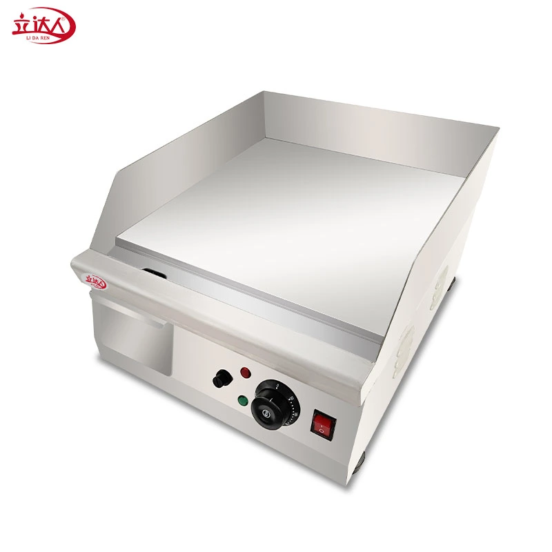 Cooking Machines CE Approved Countertop Griddle with Flat Plate Electric Contact Grill