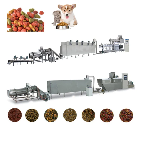 Machine entièrement automatique d'aliments secs pour chiens et chats, pour animaux de compagnie, granulation humide, traitement des granulés, extrudeuse d'extrusion, Machines, ligne de production de machines