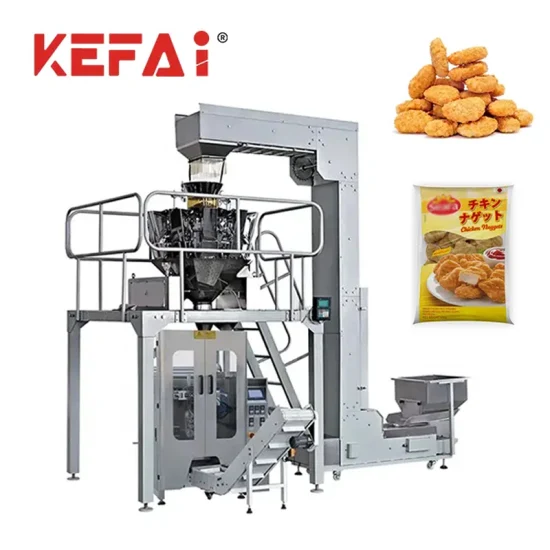 Kefai Vffs Nugget de poulet surgelé Boulettes de viande Pochette d'aliments surgelés pesant la machine d'emballage