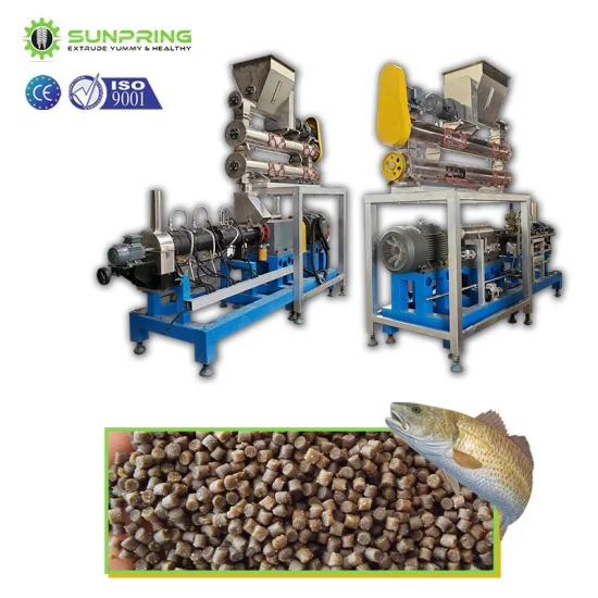 Ferme flottante coulant des aliments pour poissons volailles chien chat poulet aliments pour animaux extrudeuse de granulés faisant la machine moulin fabricant équipement d'extrusion ligne de traitement de production