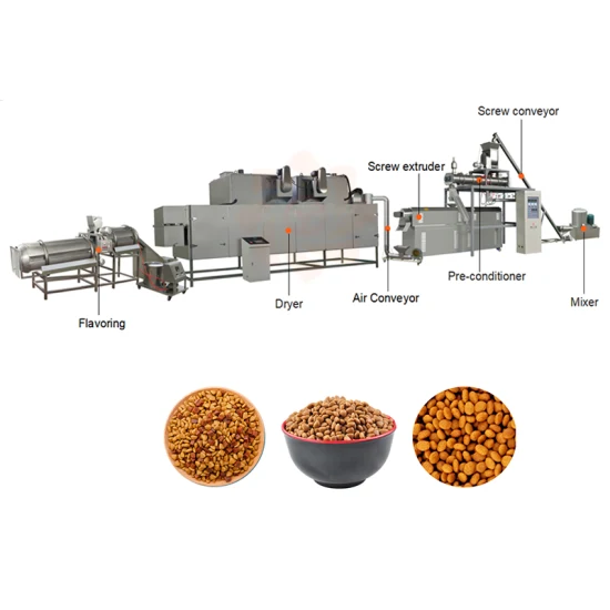 Ligne de production d'aliments secs pour animaux de compagnie, fabrication à haut rendement, extrudeuse flottante pour aliments pour poissons, Machine de traitement de granulés